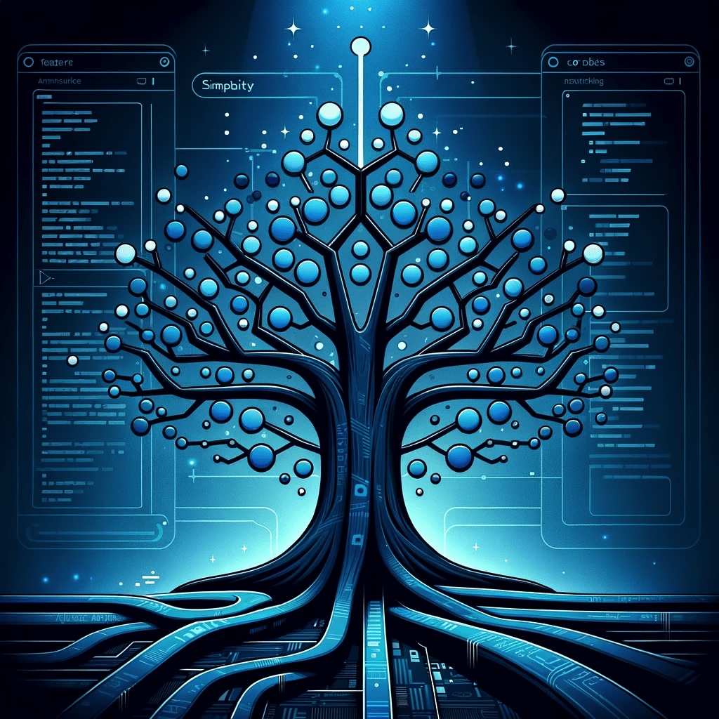 A picture of a tree with branches generated by DALL-E